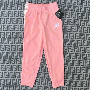 NIKE Girl’s Jogger Pants NWT - Pink/Coral & White - 5 (girl)